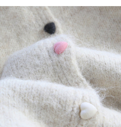 button simple knitted cardigan HZ1024
