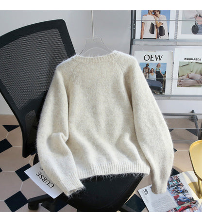 button simple knitted cardigan HZ1024