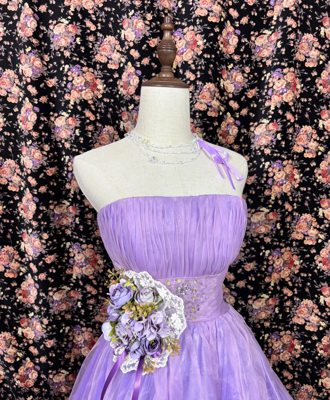 Cute Purple A Line One Shoulder Flower Satin Tulle  Homecoming Dress Cocktail Dress SH3741