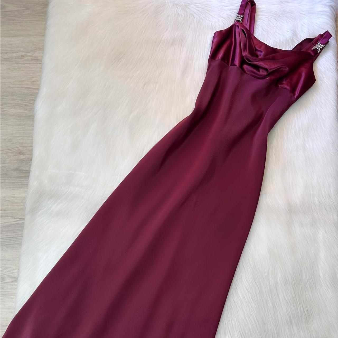 Strap Sheath Long Prom Dresses Vintage Chiffon Grape Formal Dresses Wedding Guest Dresses HZ1024
