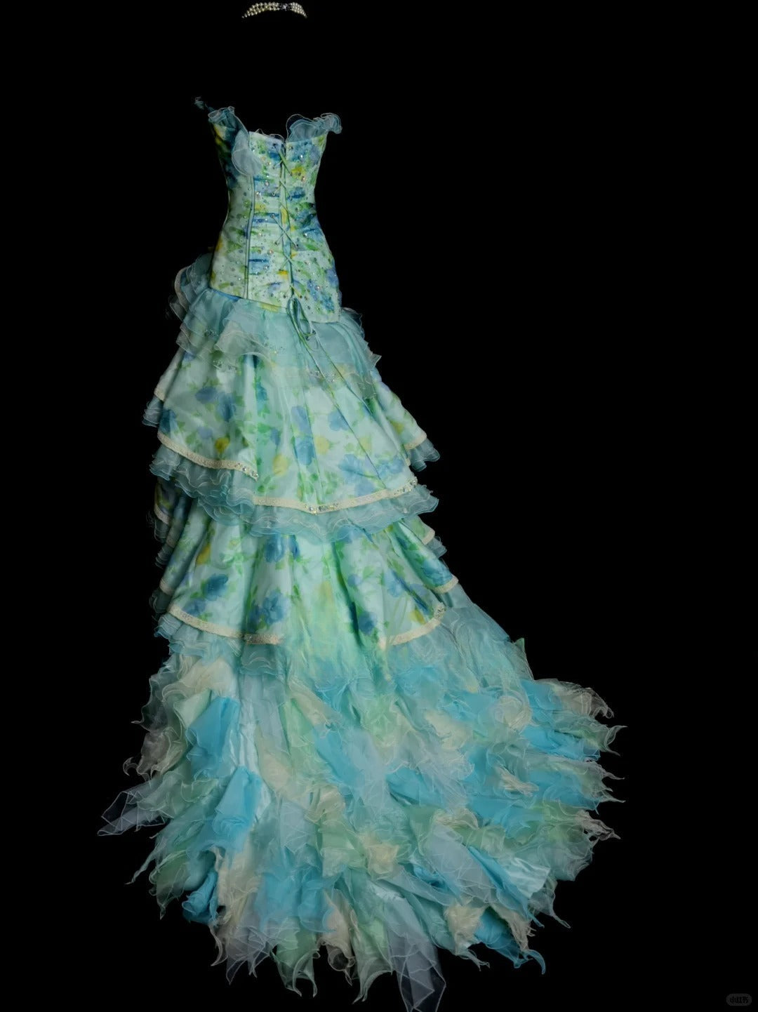 Cute Tiffany Blue Long Prom Dresses Sheath Sleeveless Quinceanera Dresses Tulle Strapless Birthday Dresses EP06122
