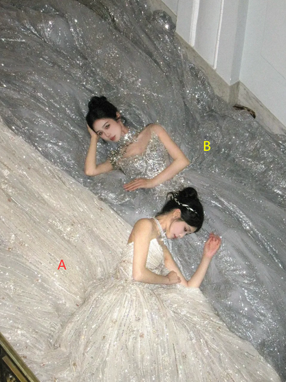 Shiny Ball Gown Sweetheart Neck Sequin Beaded Tulle Prom Dress 18th Birthday Dress SH4921