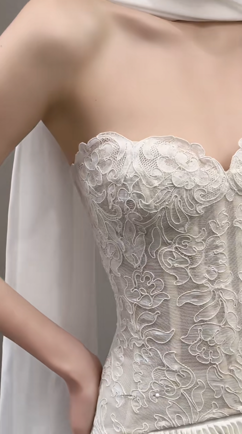 Timeless Sweetheart Neck Two-Piece Luxury Wedding Dresses Elegant Applique Sleeveless Bridal Gowns EW029
