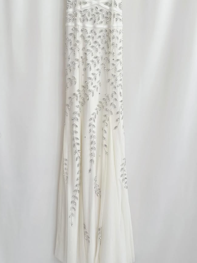 Gentle White Mermaid Spaghetti Straps Appliques Satin Tulle Long Prom Dress Evening Dress SH3545