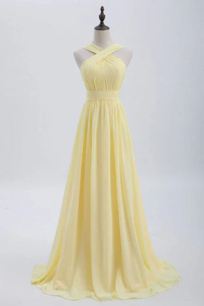 Elegant Chiffon A-Line Sleeveless Bridesmaid Dress