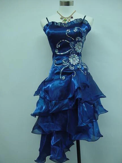 Vintage Black Chiffon Beaded Short Prom Dress Formal 8th Grade Homecoming Dress S849