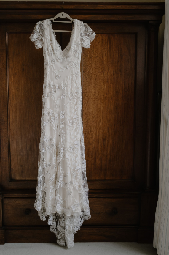 Elegant Sheath V Neck White Lace Long Prom Dress Evening Dress SH2288