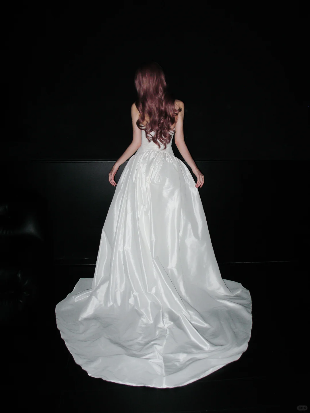 Cute A Line Sweetheart Neck Bow White Satin Long Wedding Dress SH4932