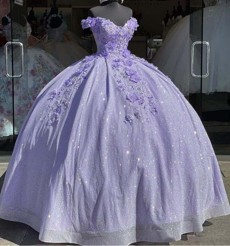 tulle princess off shoulder long formal prom dress, long strapless pink flower appliqués evening dress N1350
