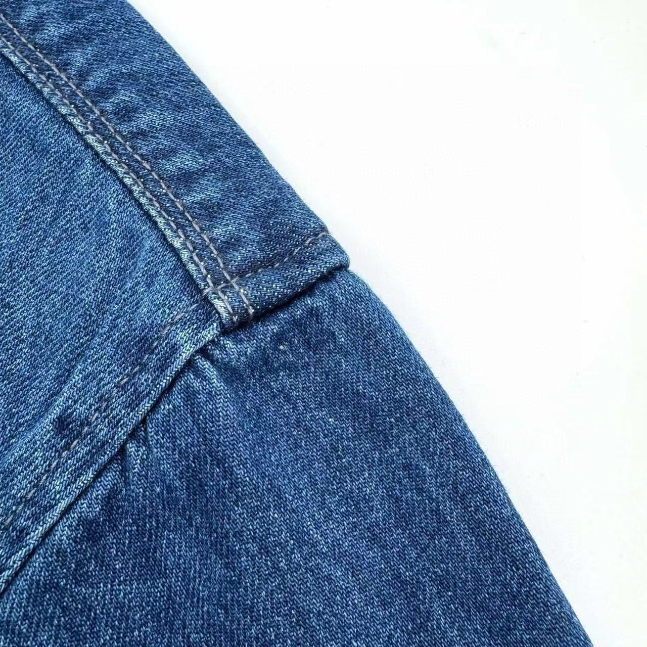 Loewe Short Sleeve Men Shirt in Blue Denim