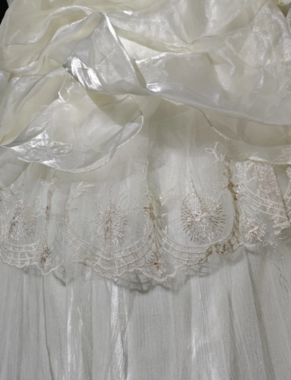 Elegant Strapless Organza Pleated Beaded Ball Gown Sweet 15 Dress Quinceanera Dress D2357