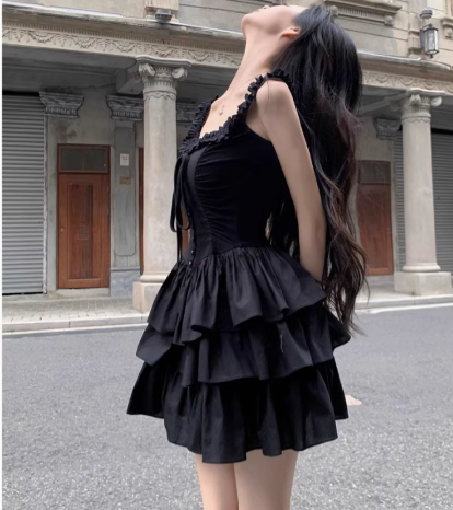 Cute  A Line Square Neckline Pleated Homecoming Dress Birthday Party Prom Dress D1737
