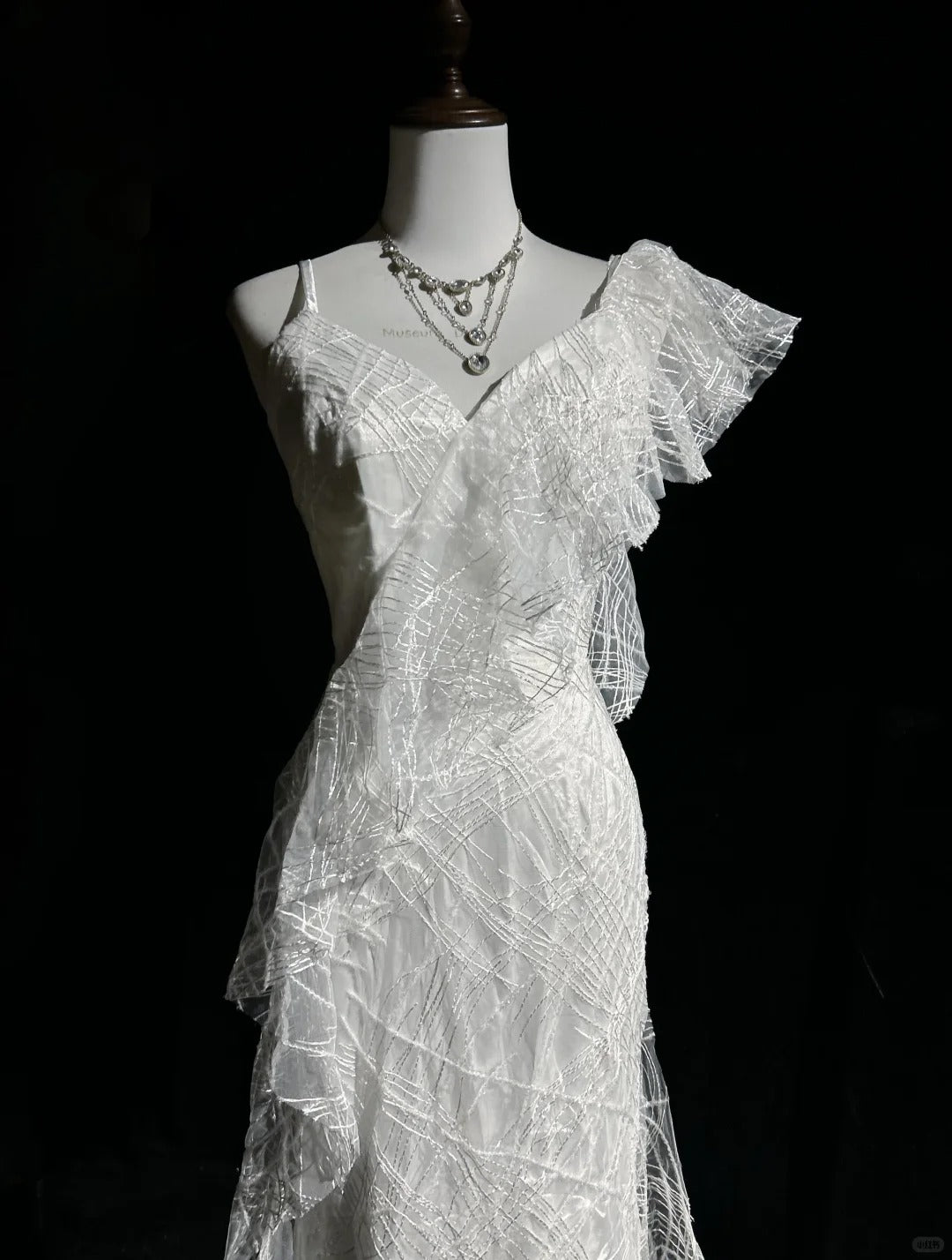 Elegant Asymmetrical Neckline Ruffle Pleated Floor Length Prom Dress Wedding Dress Evening Dress Party Dress   D2123