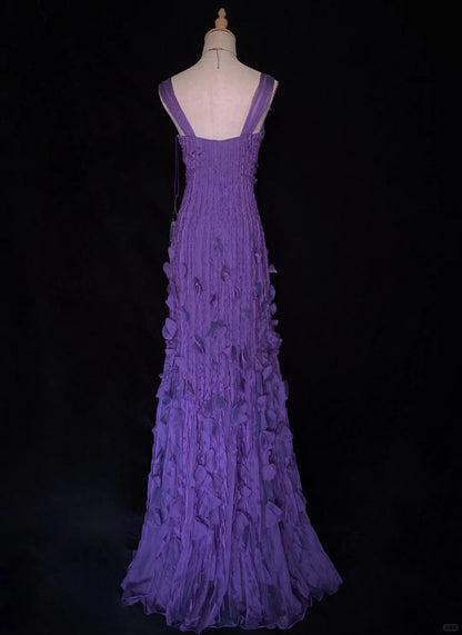Charming Prom Dress V-neck Pleated Long Prom Gown Business Dinner Dress Gala Dress Evening Dress   D2353