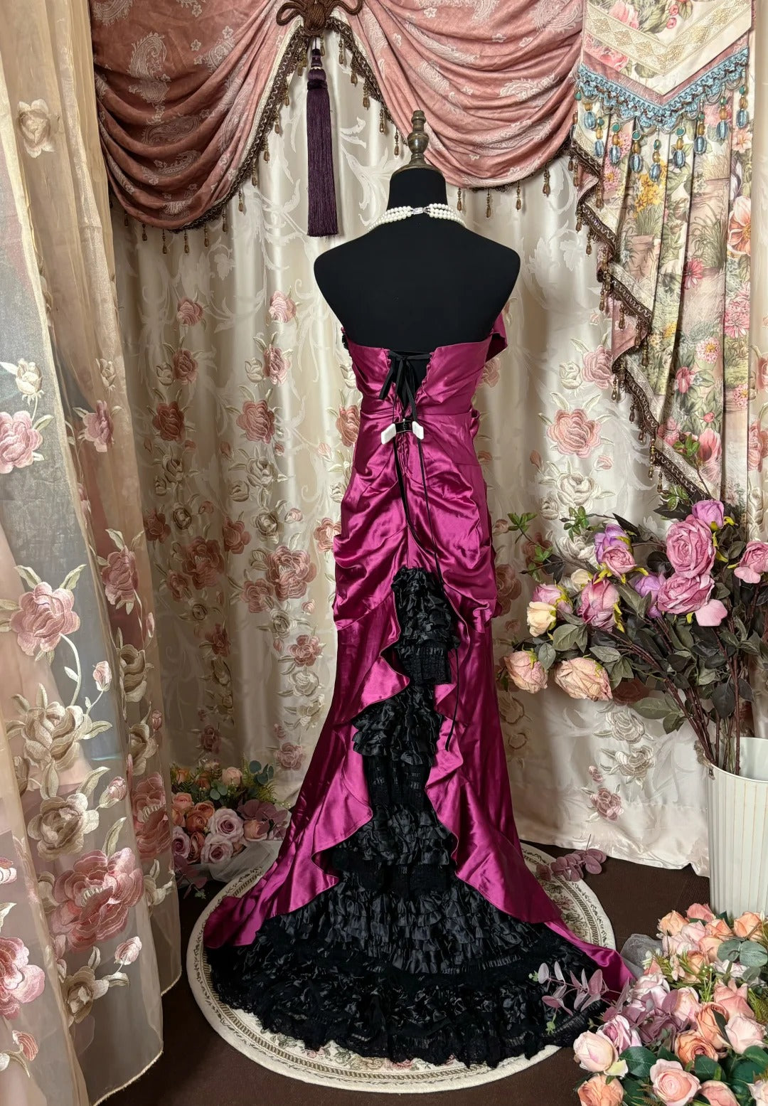 Charming Prom Dress Strapless Pleated Long Prom Gown Evening Dress Gala Dress Business Dinner Dress   D2384
