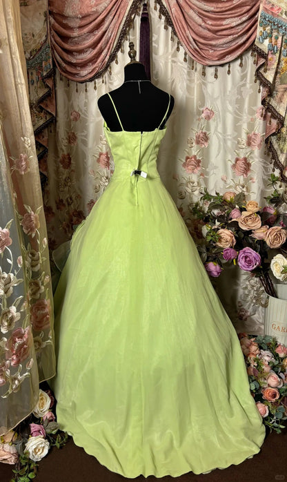 Cute Prom Dress Spaghetti Straps Pleated Tulle Ball Gown Evening Dress Birthday Party Dress  D2402