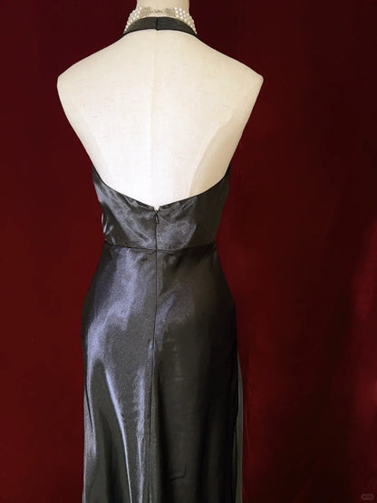 Charming Prom Dress V-neck Backless Ruffle Evening Dress Prom Gown Gala Dress Business Dinner Dress  D2440