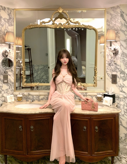 Charming Prom Dress Off Shoulder Tulle Pleated Evening Dress Birthday Party Dress   D2709