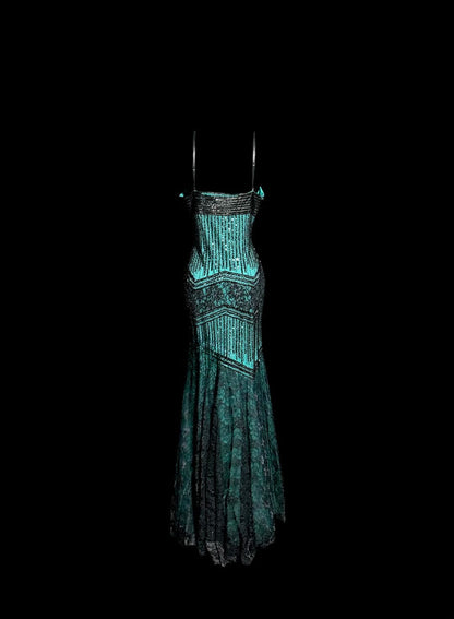 Charming Prom Dress Spaghetti Straps Pleated Long Prom Dress Evening Dress Gala Dress   D3204