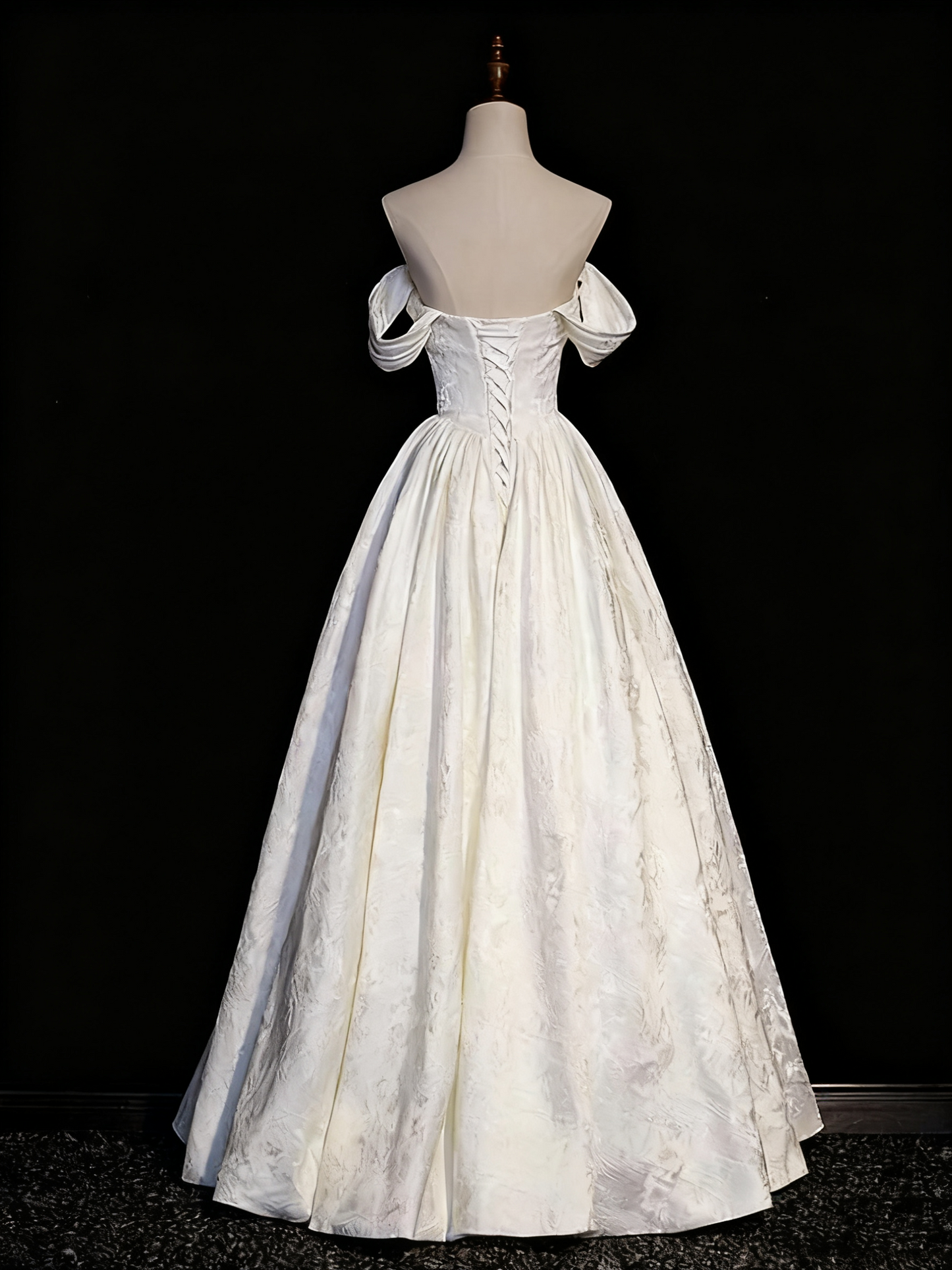 Charming Wedding Dress Off Shoulder Pleated Wedding Dress D3300