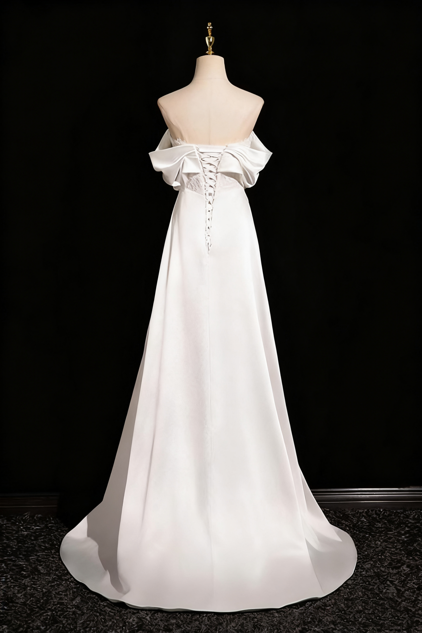 Charming Wedding Dress A Line Off Shoulder Pleated Wedding Dress D3303