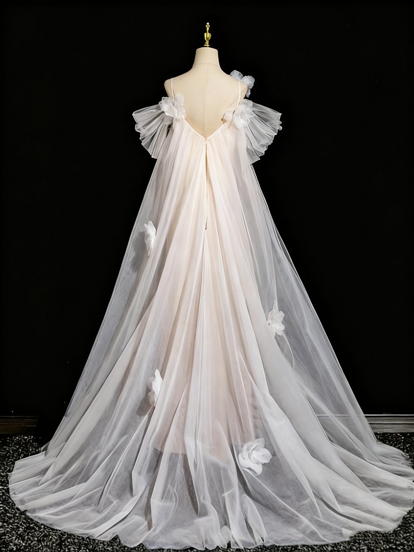 Beauty Prom Dress A Line Off Shoulder Tulle Prom Dress Evening Gown Birthday Party Dress   D3307