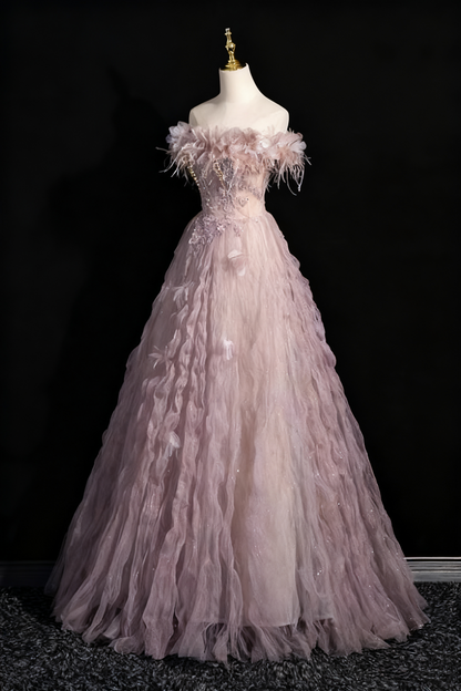 Beauty Prom Dress Off Shoulder Tulle Evening Dress Birthday Party Dress         D3367