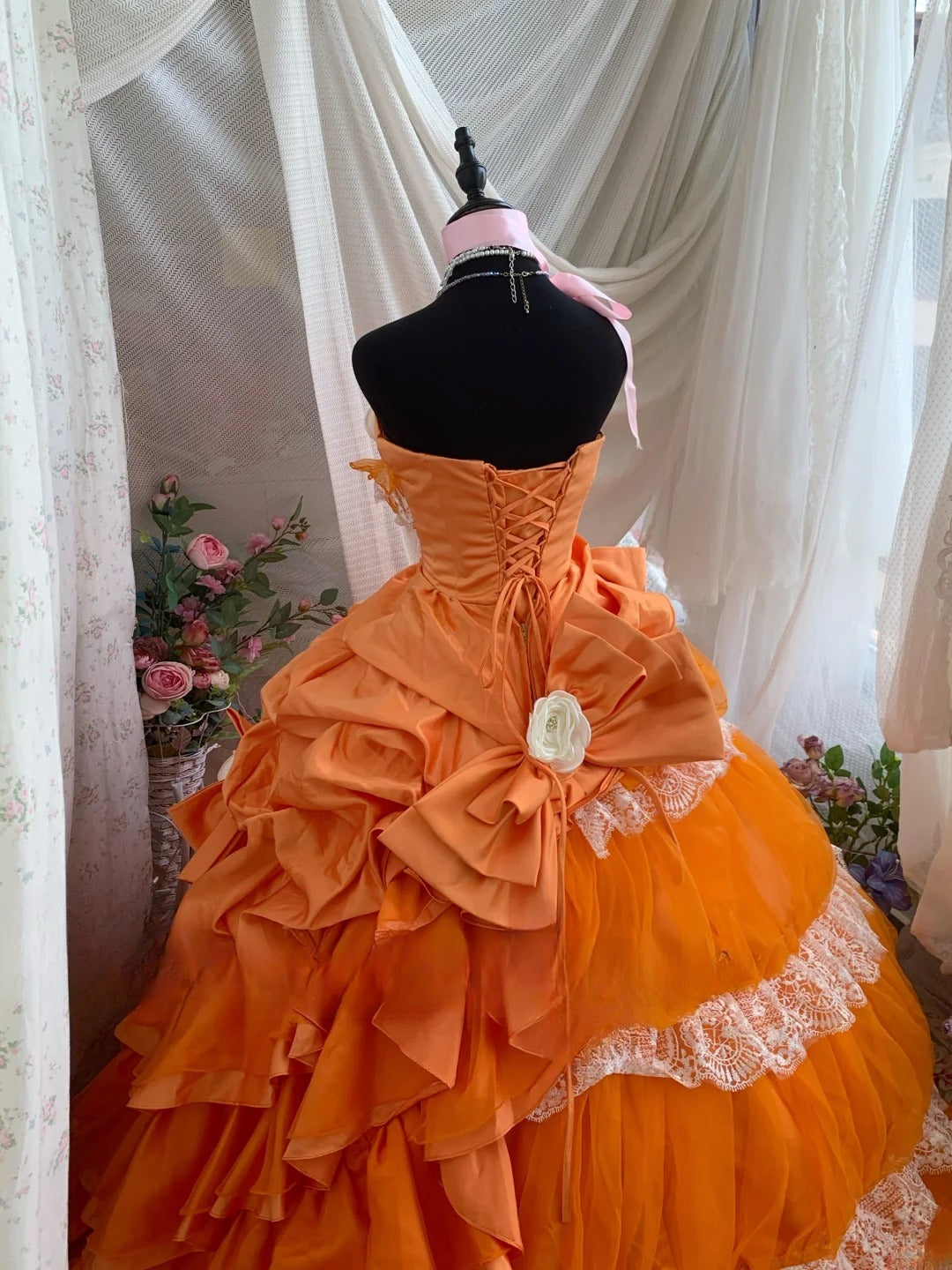 Charming Prom Dress Strapsless Pleated Tulle Ball Gown Evening Dress Quinceanera Dress     D3440