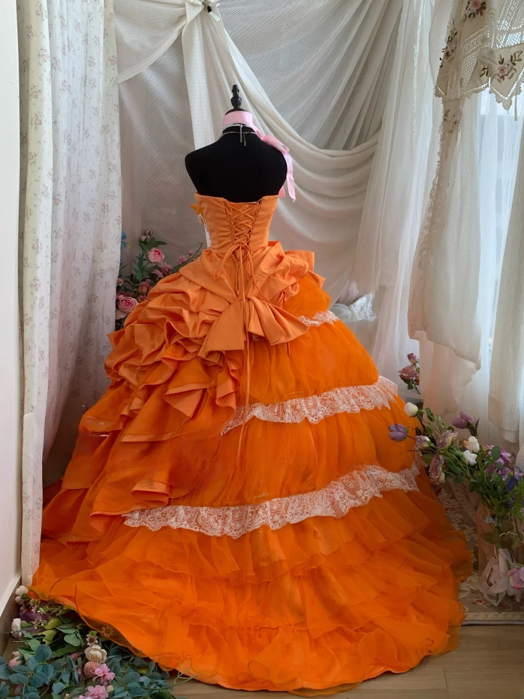 Charming Prom Dress Strapsless Pleated Tulle Ball Gown Evening Dress Quinceanera Dress     D3440