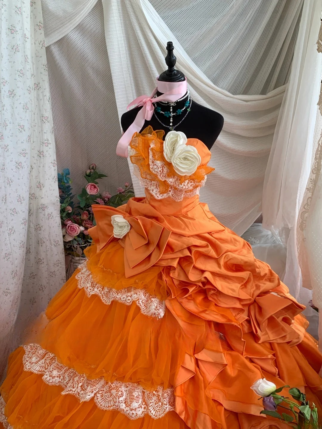Charming Prom Dress Strapsless Pleated Tulle Ball Gown Evening Dress Quinceanera Dress     D3440