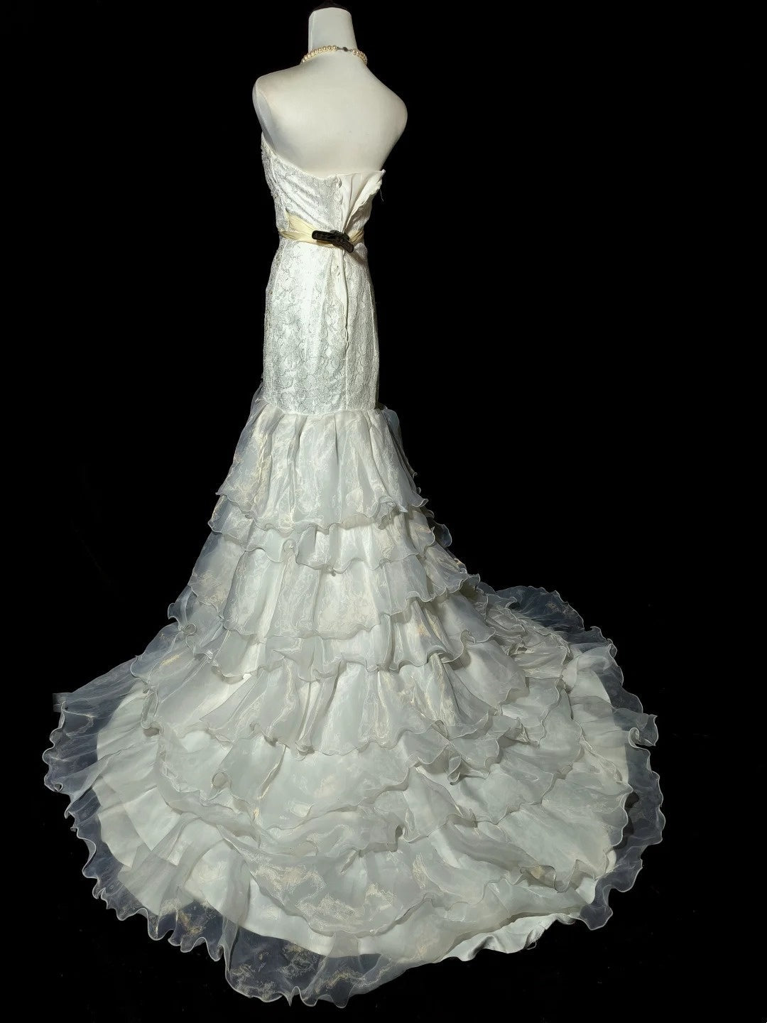Charming Wedding Dress Sweetheart Ruffle Tiered Mermaid Wedding Dress  D3436