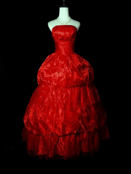 Charming Prom Dress Strapless Evening Dress Birthday Party Dress Ball Gown D3439