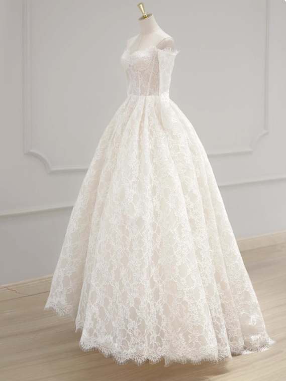 Charming Wedding Dress Off Shoulder Lace Wedding Dress  D3630