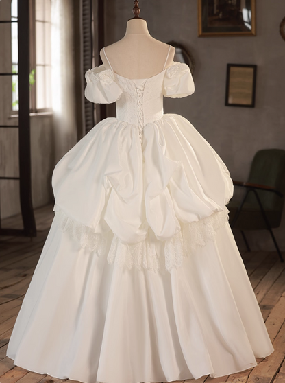 Charming Wedding Dress Spaghetti Straps Lace Wedding Dress D3683