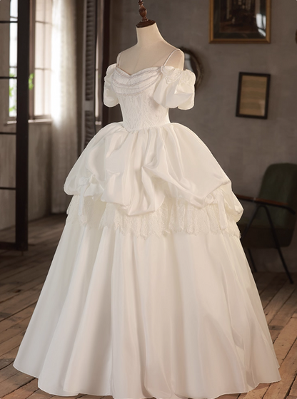 Charming Wedding Dress Spaghetti Straps Lace Wedding Dress D3683