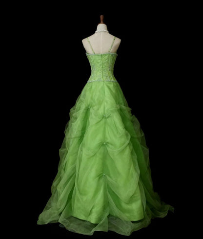 Charming Prom Dress Spaghetti Straps Pleated Ball Gown Sweet 16 Dress Evening Dress       D4181