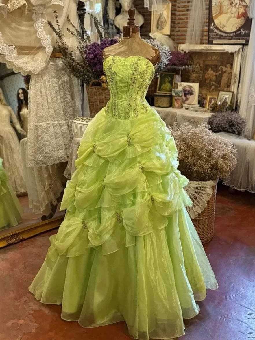 Beauty Prom Dress Sweetheart Pleated Evening Dress Quinceanera Dress Ball Gown      D4414
