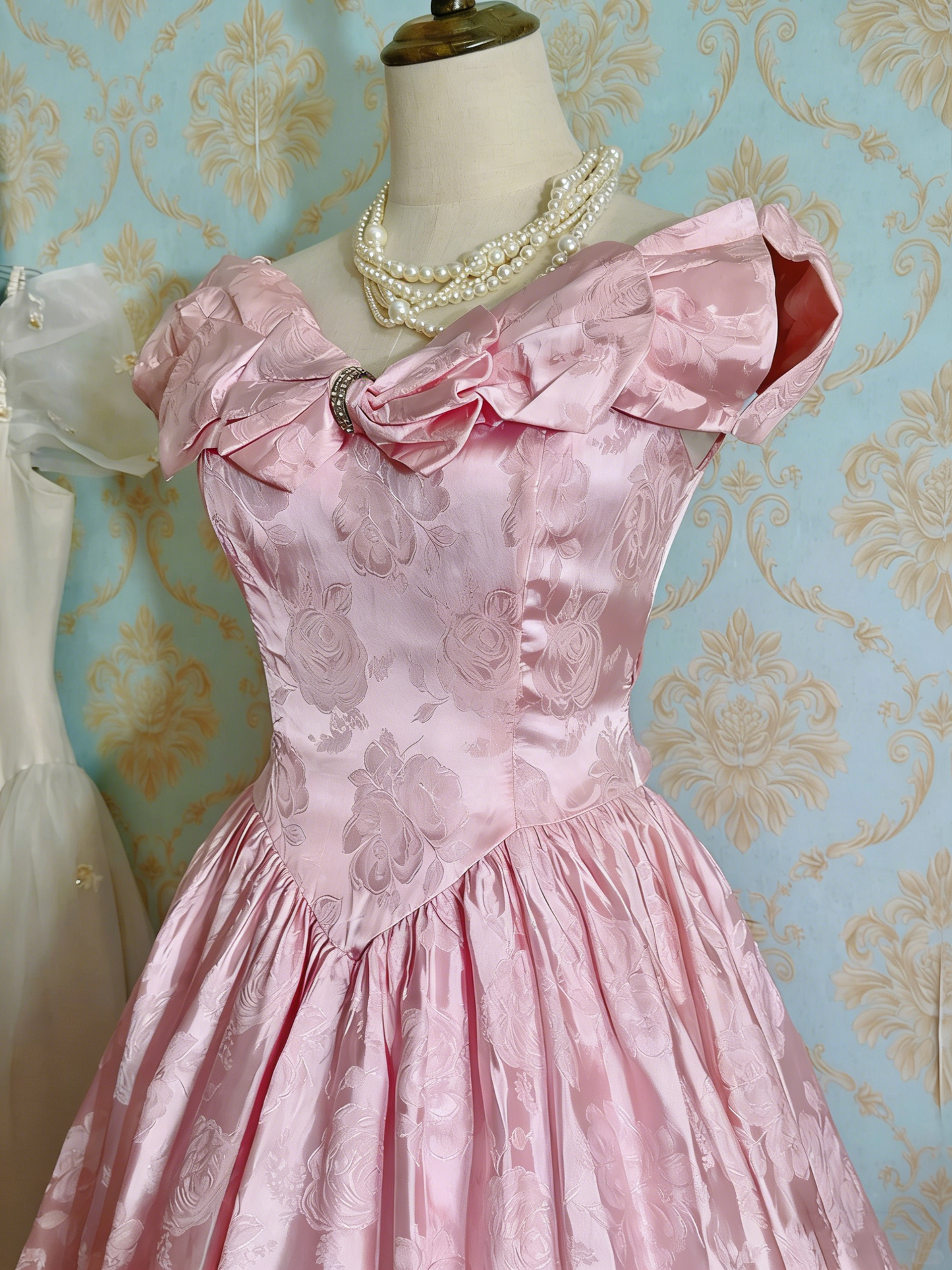 Charming Prom Dress V-neck Pleated Print Birthday Party Dress Evening Dress  D4480