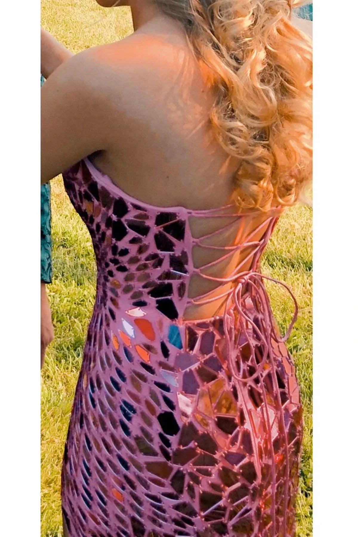 Modest Strapless Lace Up Beaded Mermaid Party Prom Dress With Slit