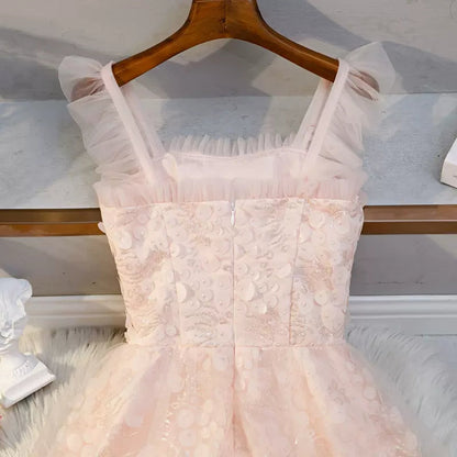Princess Pink Short Homecoming Dresses SH135