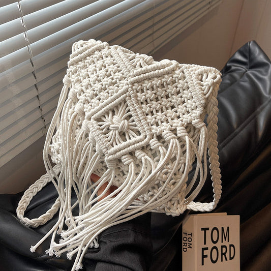 Bohemian Tassel Woven Shoulder Bag Crossbody Bag ED0341