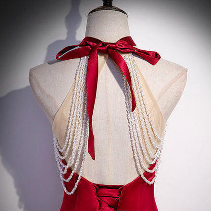 Mermaid Red Long Prom Dresses SH168