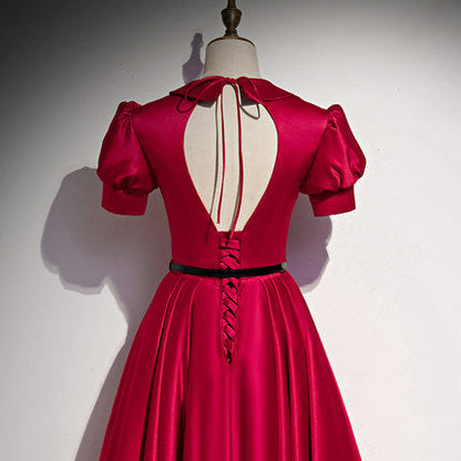 A line Red Knee Length Prom Dresses SH183