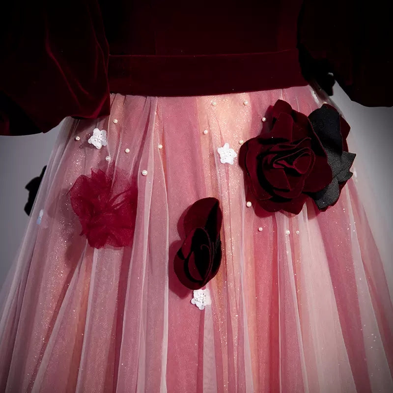Simple A line Long Prom Dresses SH227