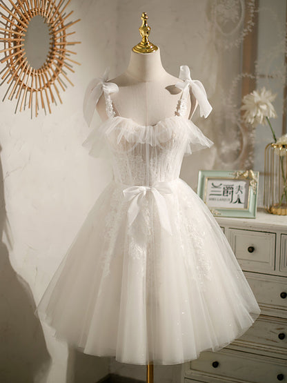 White Hoco Dress Short Homecoming Dresses SH237