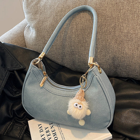 All-match hand-held single-shoulder crescent bag crossbody bag ED0847
