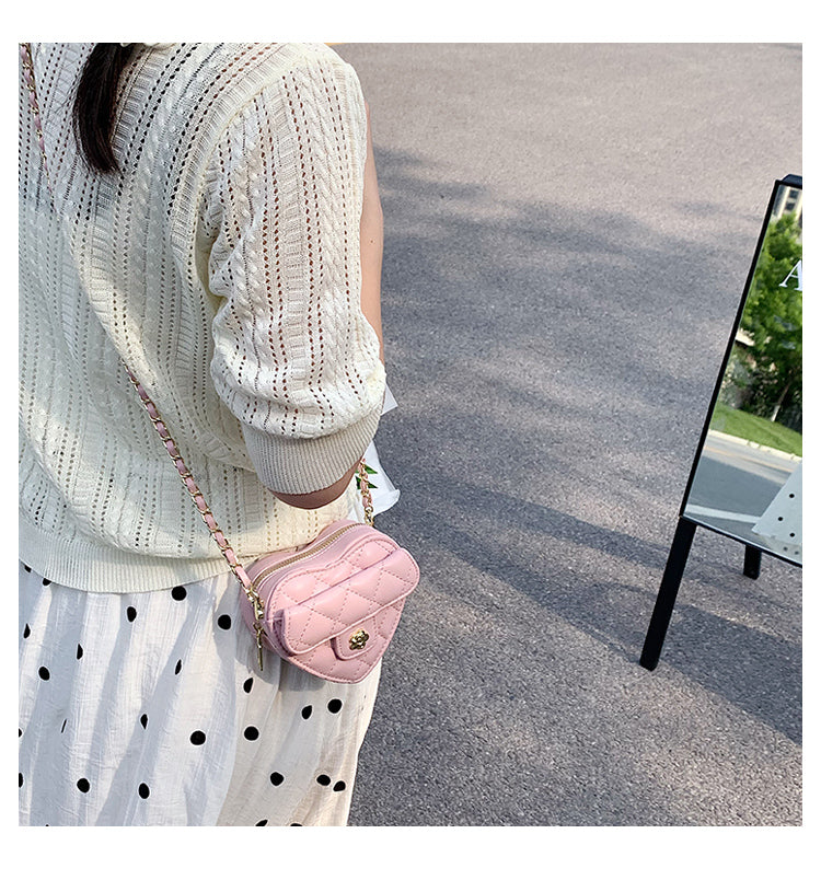 chain heart crossbody bag HZ1024
