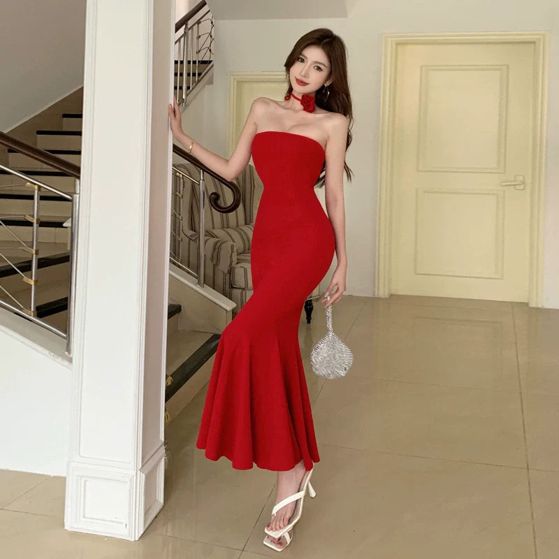 Red Women's Dress S199
