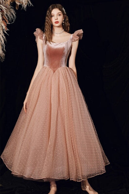 Princess Pink Long Prom Dress