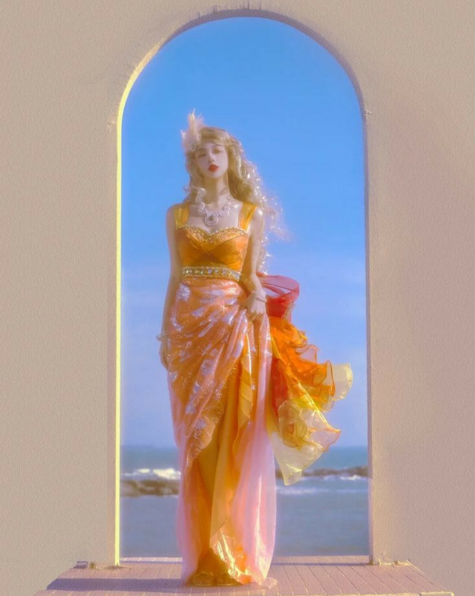 Dreamy A Line Straps Beaded Orange Tulle Prom Dress Graduation Prom Dress SH2656
